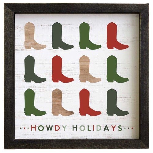 Holiday Cowboy Greetings Wall Art