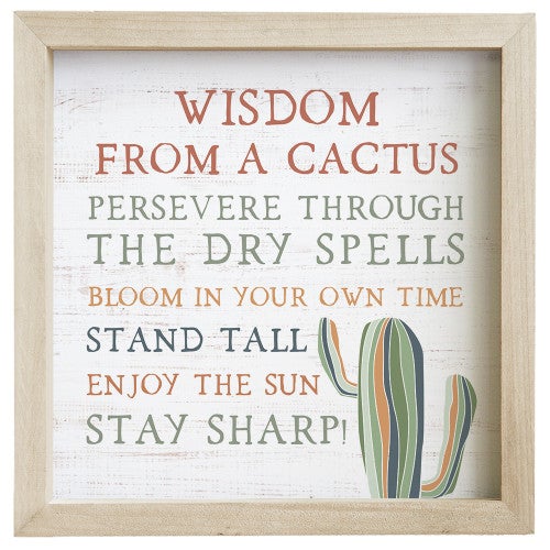 Wisdom Cactus Wall Art