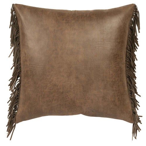Fringed Leather Euro Sham