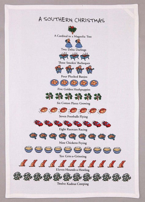 12 Days of Southern Christmas Kitchen Towels - Set of 4