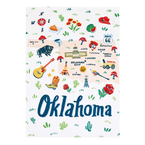 Sooner State Kitchen Towels - Set of 4