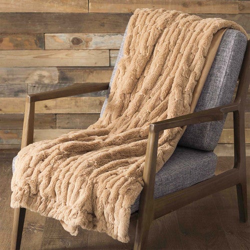 Smooth & Cozy Tan Throw