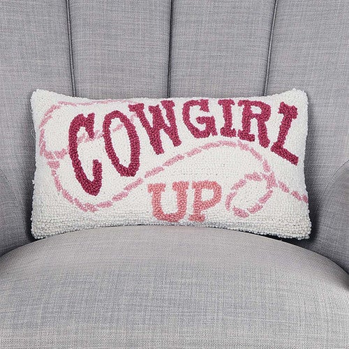 Cowgirl Rodeo Hooked Pillow