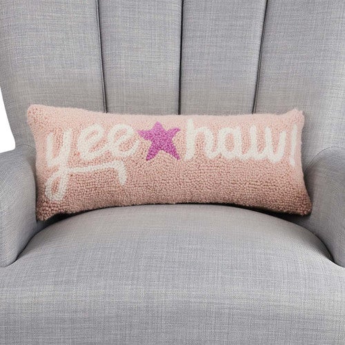 Cowgirl Wild West Hooked Pillow