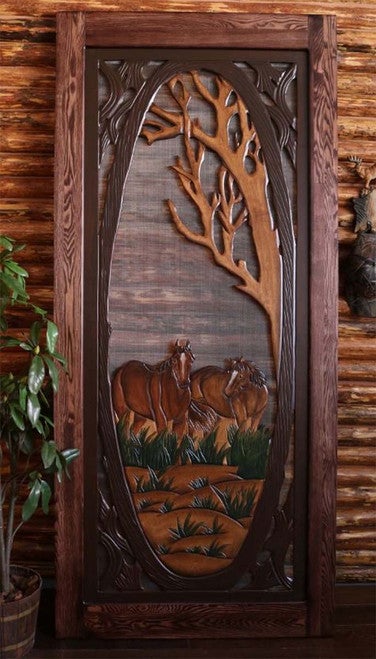 Woodland Spring Screen Door - Roaming Horse