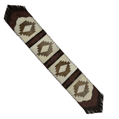 Southwestern Adventure Table Runner - Brown & White