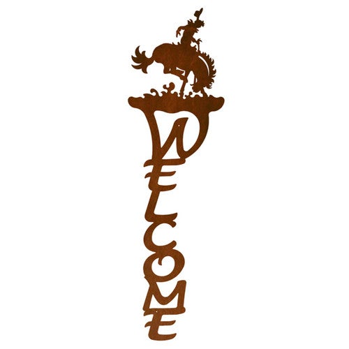 Bucking Bronco Welcome Sign