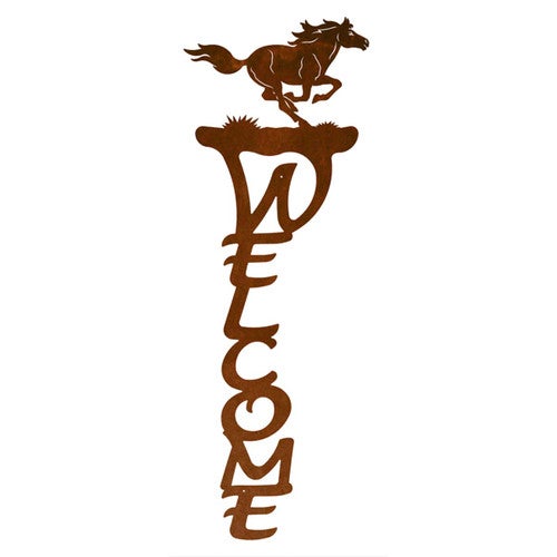 Galloping Horse Welcome Sign