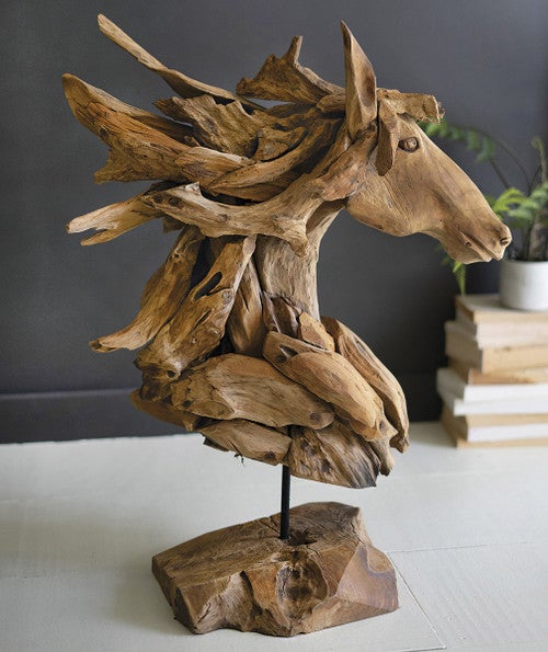 Driftwood Mustang Sculpture