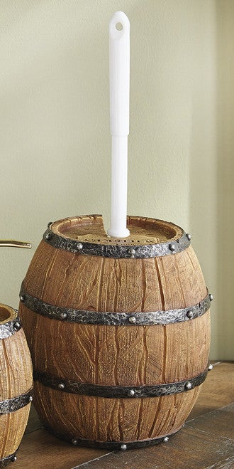 Saloon Whiskey Barrel Toilet Brush Holder