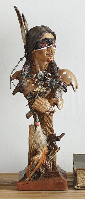 Native American Warrior Sculpture