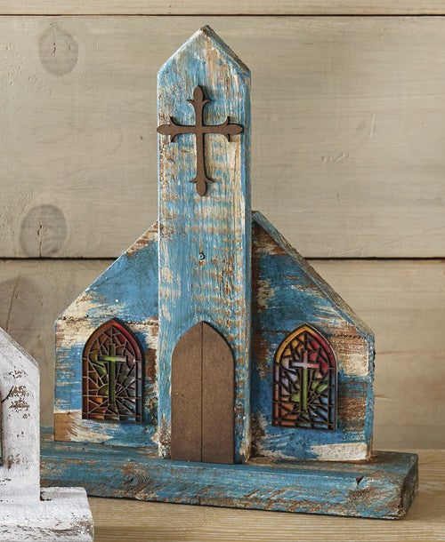 Southwestern Chapel Table Top Church - Turquoise