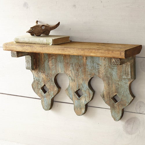 Weathered Scrolls Wall Shelf