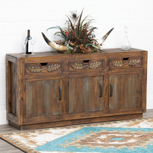 Canyon Crest Carved Buffet / Console Table