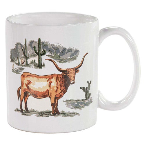 Longhorn Ranch Coffee Mugs - Set of 4