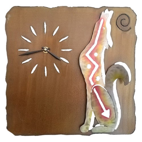 Howling Coyote Wall Clock