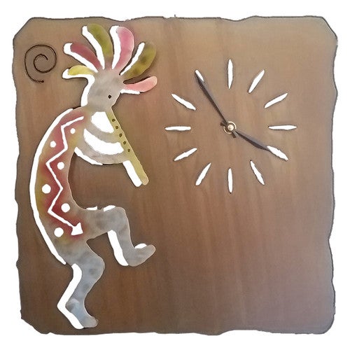 Kokopelli Playing Flute Wall Clock