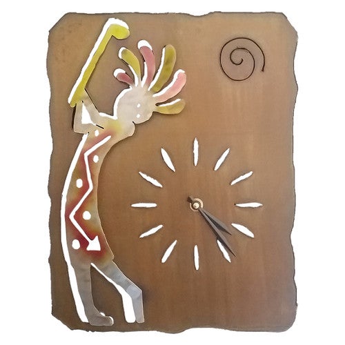 Golfing Kokopelli Wall Clock