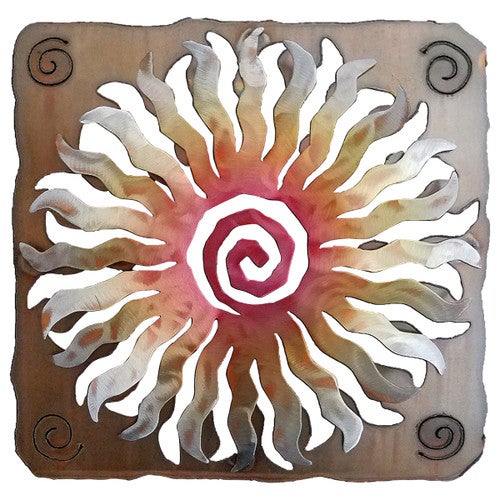 Desert Sunburst Square Cutout Wall Art