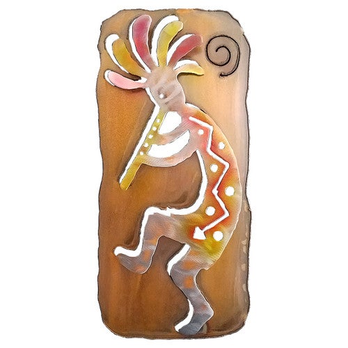 Dancing Kokopelli Rectangular Cutout Wall Art