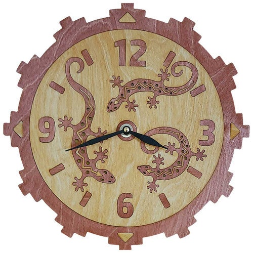 Triple Lizard Wall Clock