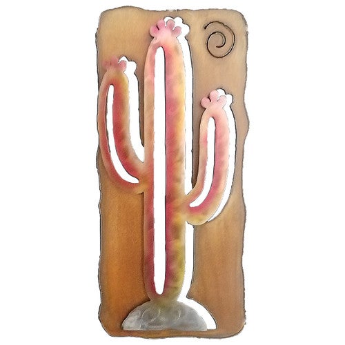 Sunset Cactus Rectangular Cutout Wall Art