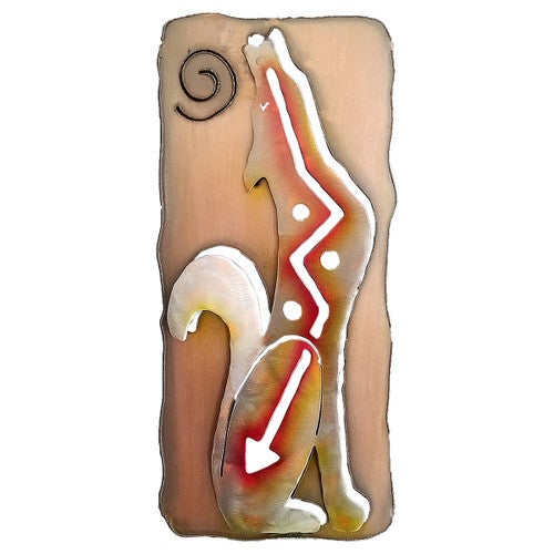 Coyote Howl Rectangular Cutout Wall Art