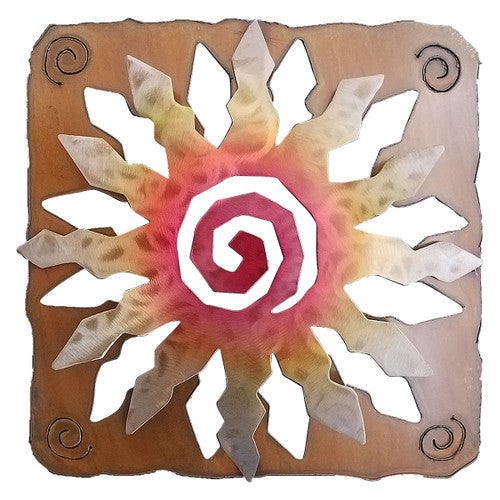 Canyon Sunburst Square Cutout Wall Art