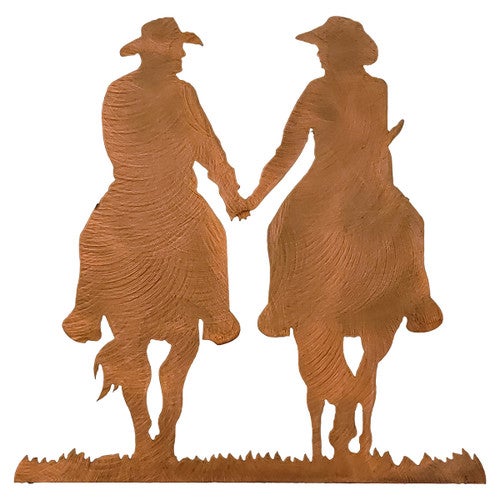 Cowboy Couple Cutout Wall Art