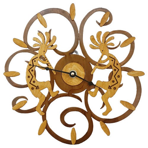 Kokopelli Pair Wall Clock
