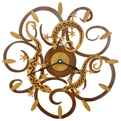 Three Lizard Wall Clock