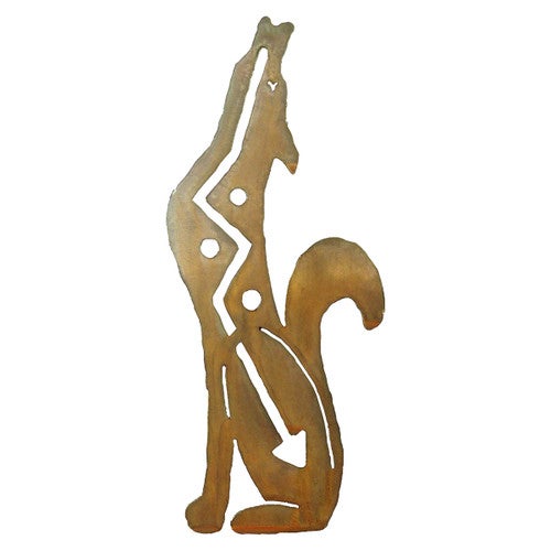 Coyote Howl Left Facing Cutout Wall Art