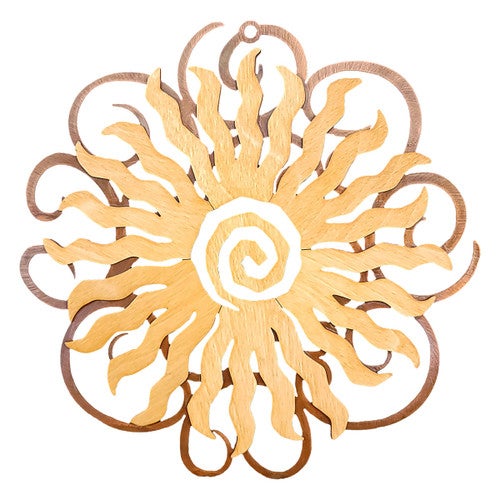 Desert Sunburst Cutout Swirl Wall Art