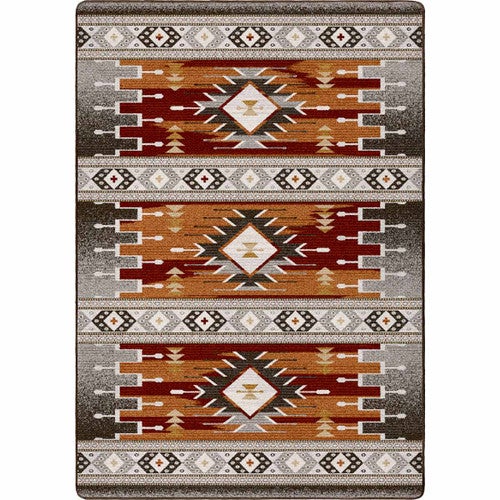 Sunset Path Rust Rug - 8 x 11
