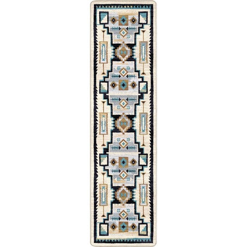 Crosswinds Turquoise Rug - 2 x 8