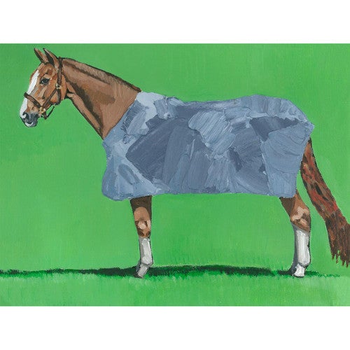 Chestnut in Green Field Canvas Print