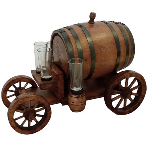 Spirits Barrel Wagon & Shot Glass Set
