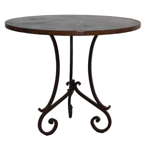 Southwest Iron Scroll Saloon Table
