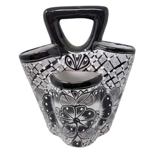 Black Flower Cutlery Caddy