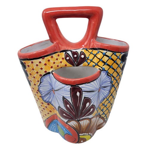 Brown Flower Cutlery Caddy