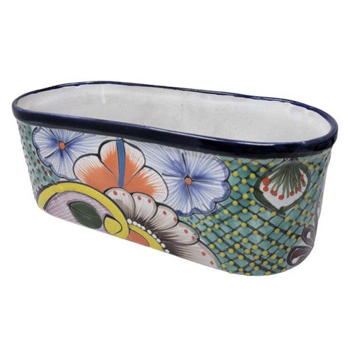 Emerald Green Oval Planter