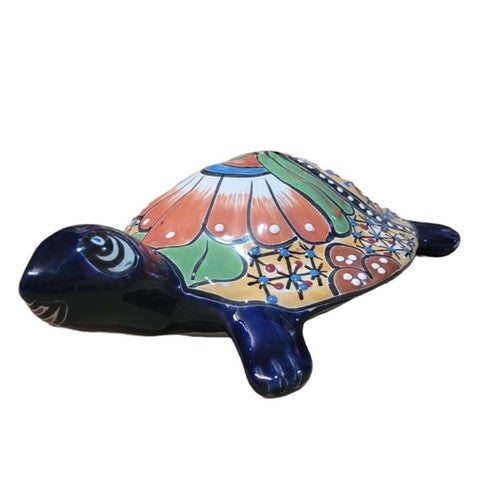 Orange Flower Turtle Wall Art
