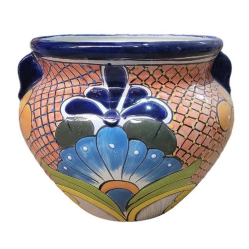 Blue Flower Medium Planter