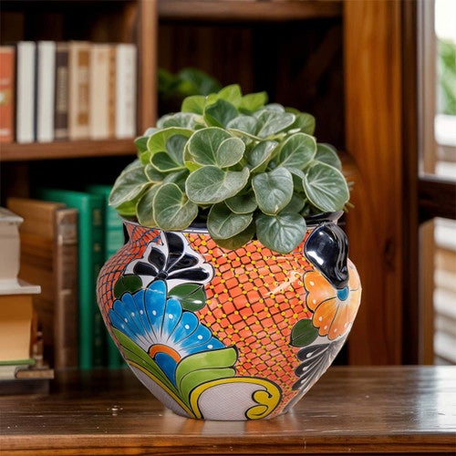 Blue Flower Medium Planter