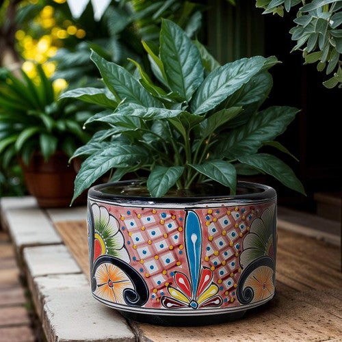 Blue Heart Wheel Planter