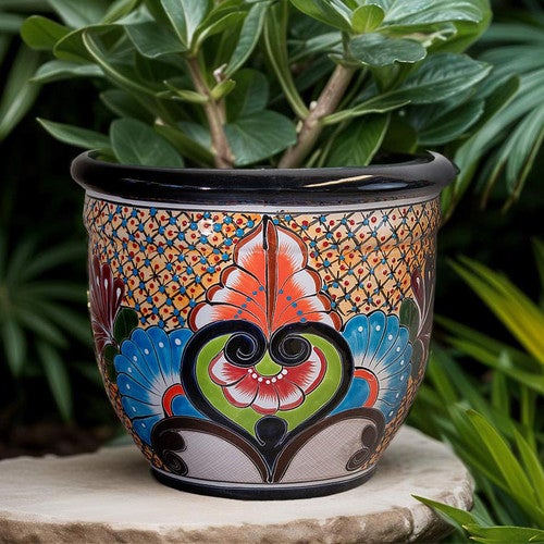 Orange Flower Planter