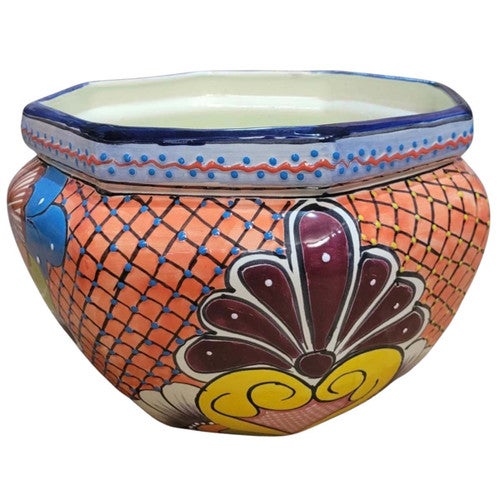 Orange Flower Octo Planter