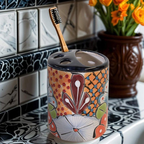 Yellow Skies Toothbrush Holder