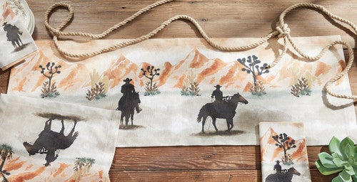 Cowboy Trails Table Runner - 36 Inch