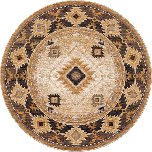 Whiskey Gold Rush Rug - 8 Ft. Round